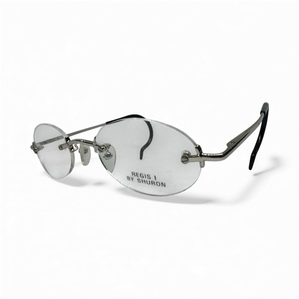 SHURON REGIS I OVAL 6.5 SILVER RIMLESS EYEGLASSES FRAMES